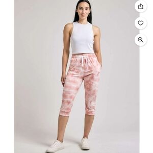 Essentials Pink Tie-Dye Joggers Adjustable Drawstring And Pockets